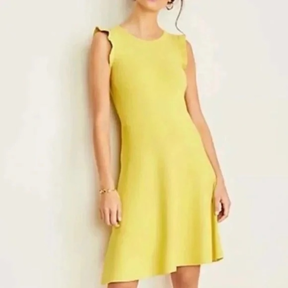 Ann Taylor Sunny Yellow Midi Dress